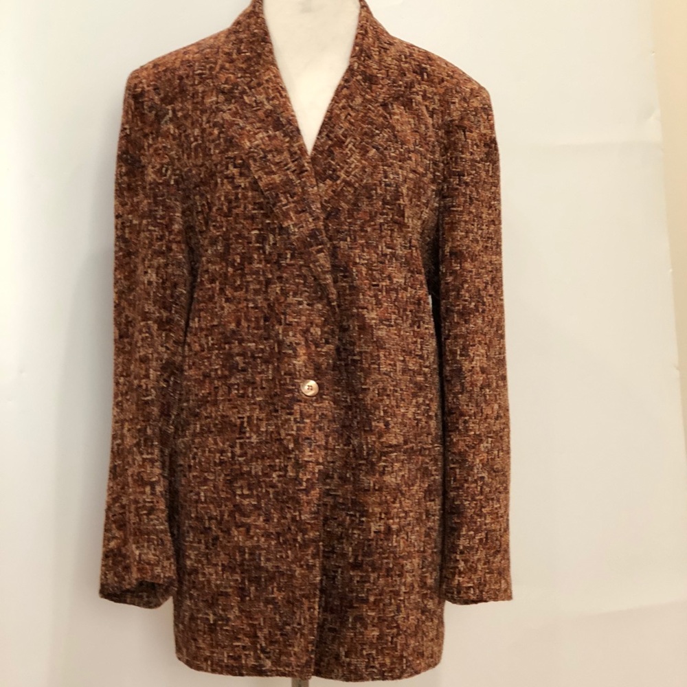 Vintage Earl Rutenberg Chenille Rust Color Jacket L